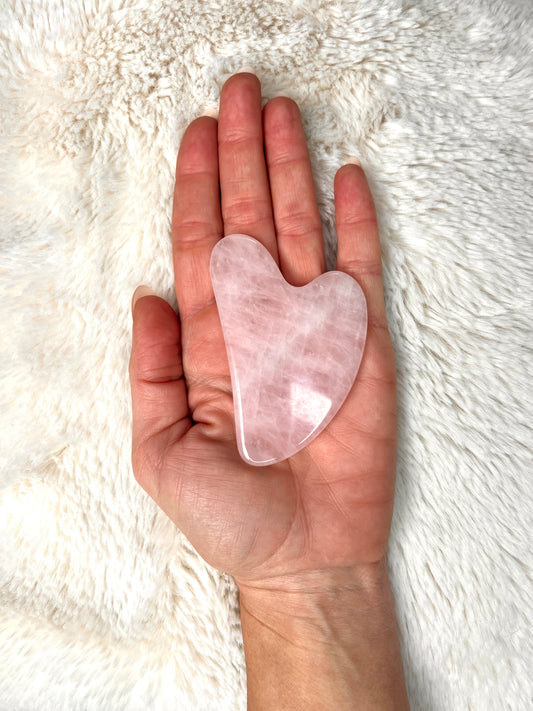 Natural Gua Sha Facial Stone(Rose Quartz, White Jade or Black Obsidian)